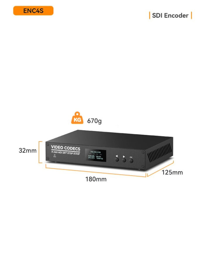 4 HEVC H.265 H.264 3G SDI Encoder with SS524 chip IP streaming lan NDI HX - Image 6