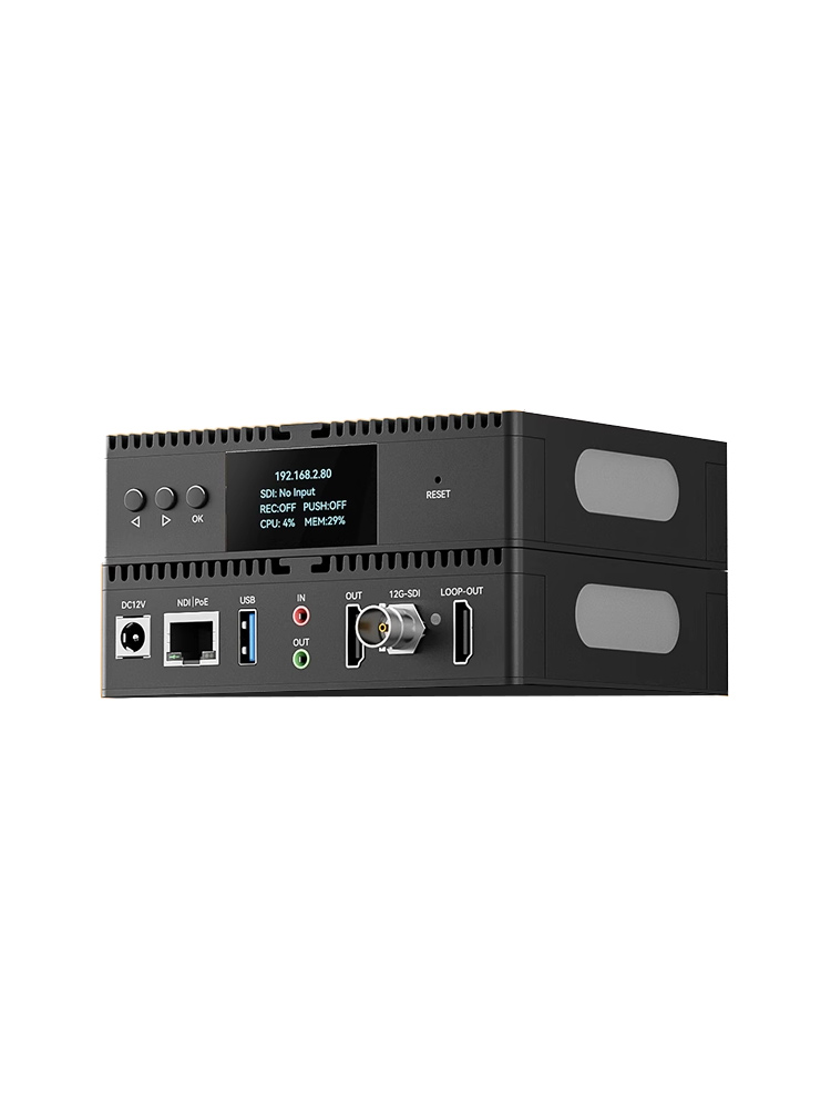 ENCS1Pro Broadcast 4K60fps 12G-SDI Codec Box | H.265 SRT Streaming